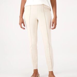 Denim & Co. 5X Stone Khaki Knit Easy Flex Twill Pull On Front Seam Jegging NWOT